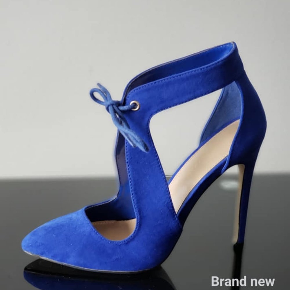 Suede Royal Blue Heels